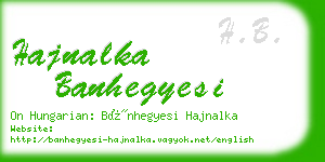 hajnalka banhegyesi business card